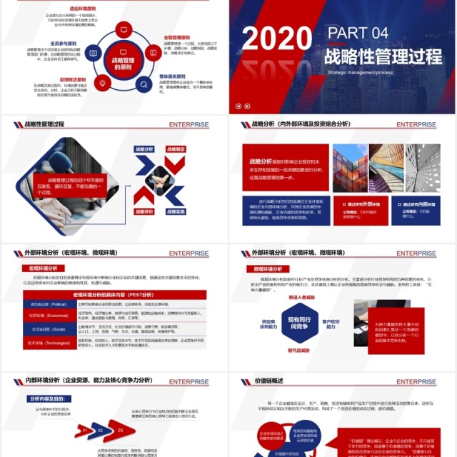 红色商务大气企业文化发展战略管理运营培训PPT模板