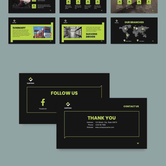 航运海运运输货运PPT模板不含照片Shipping PowerPoint Presentation Template