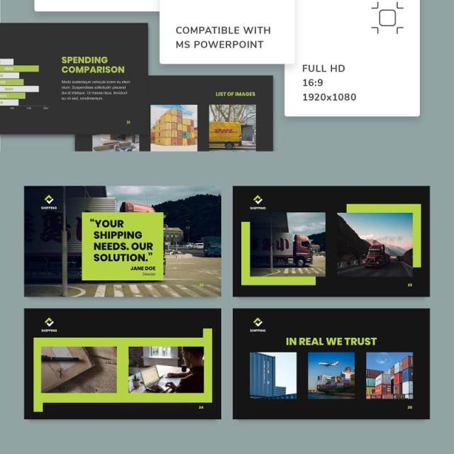 航运海运运输货运PPT模板不含照片Shipping PowerPoint Presentation Template