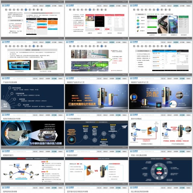 蓝色商业智慧停车解决方案PPT模板