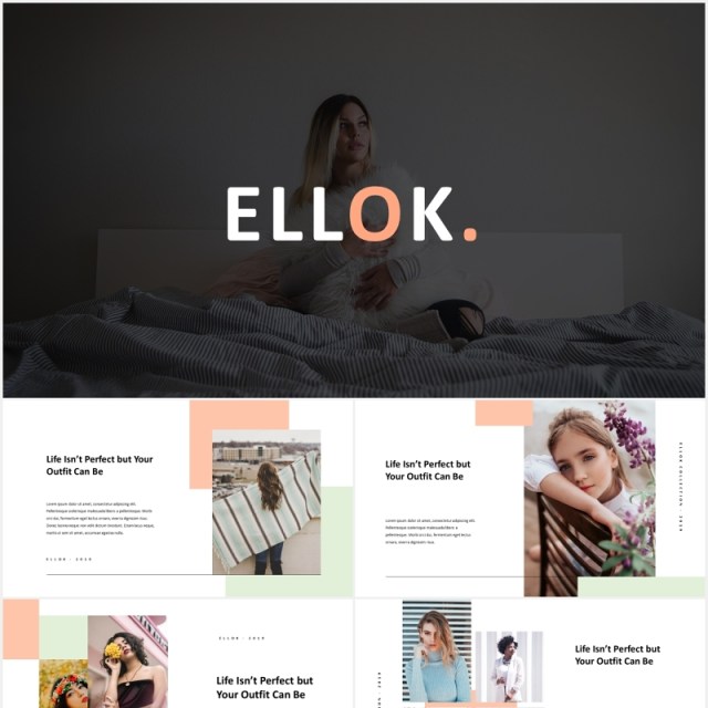 现代商务PPT模板ellok modern minimal powerpoint template 现代商务PPT模板ellok modern minimal powerpoint template