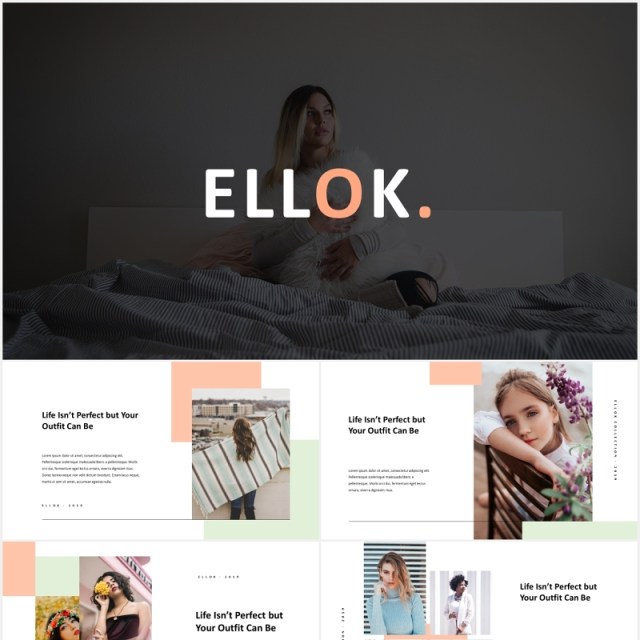 现代商务PPT模板ellok modern minimal powerpoint template