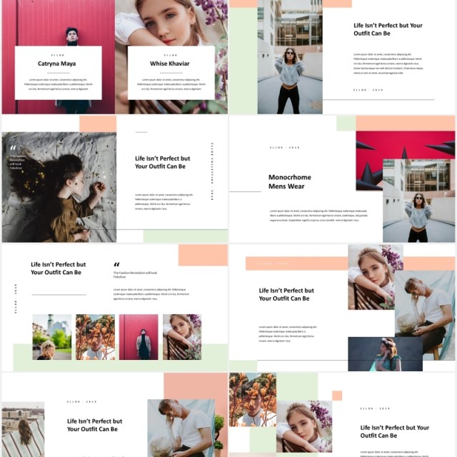 现代商务PPT模板ellok modern minimal powerpoint template 现代商务PPT模板ellok modern minimal powerpoint template