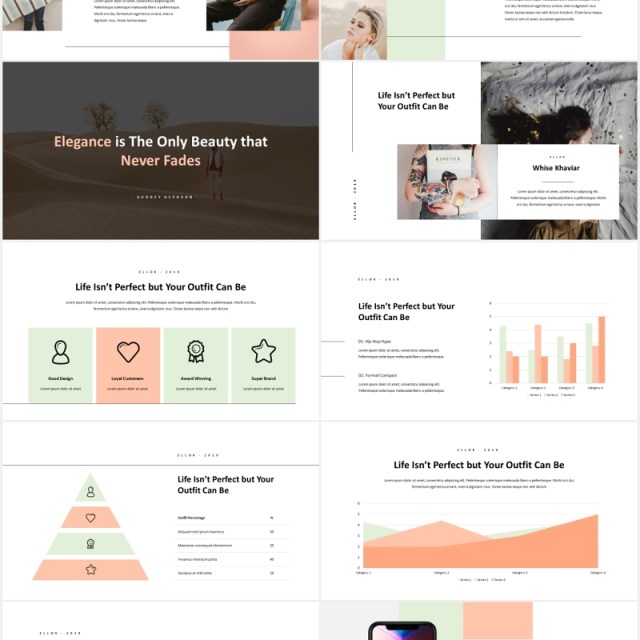 现代商务PPT模板ellok modern minimal powerpoint template