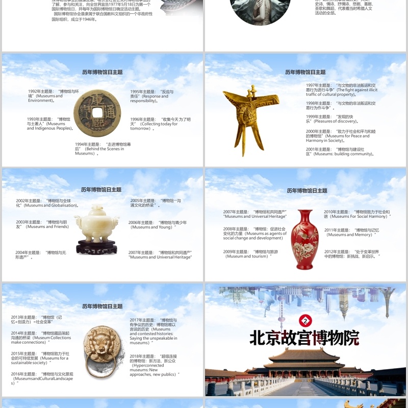 大气世界博物馆日世界知名博物馆介绍课件PPT模板