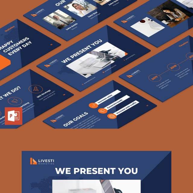 营销策划公司简介宣传PPT模板不含照片Marketing Agency PowerPoint Presentation Template