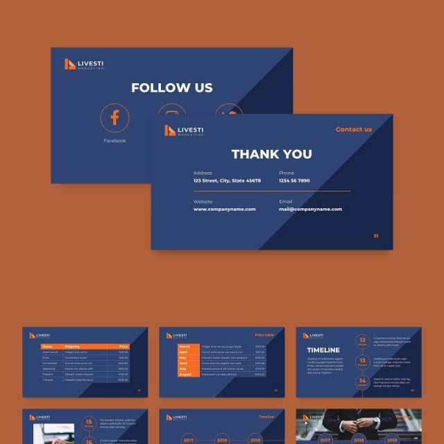 营销策划公司简介宣传PPT模板不含照片Marketing Agency PowerPoint Presentation Template