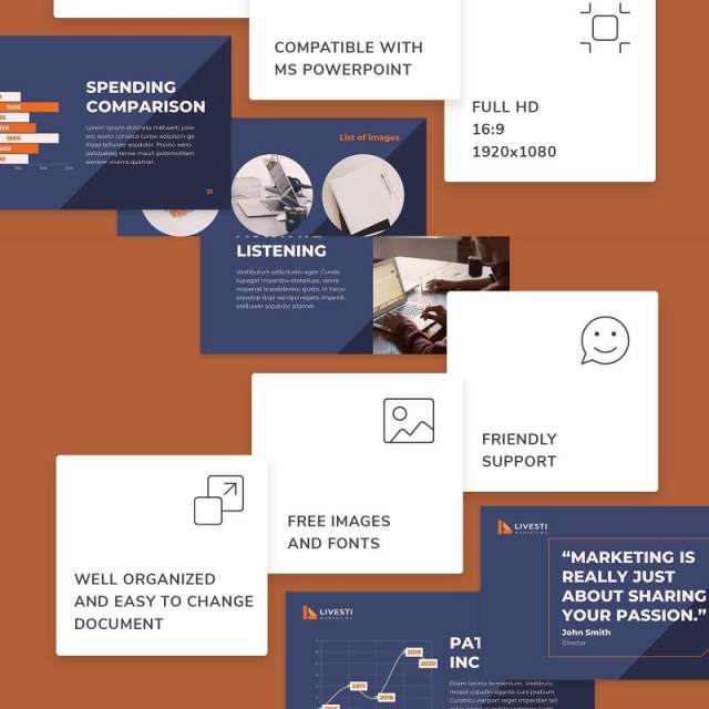 营销策划公司简介宣传PPT模板不含照片Marketing Agency PowerPoint Presentation Template