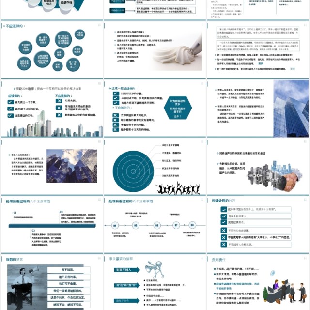 酒店客人投诉处理沟通技巧服务PPT模板
