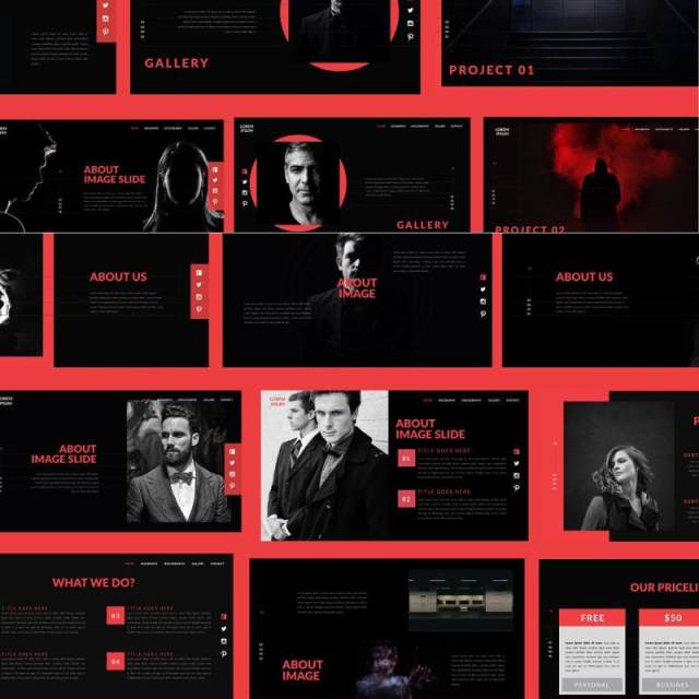 黑色商务PPT模板版式排版Black - Powerpoint Template 黑色商务PPT模板版式排版Black - Powerpoint Template