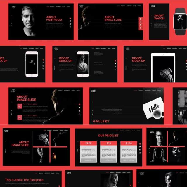 黑色商务PPT模板版式排版Black - Powerpoint Template 黑色商务PPT模板版式排版Black - Powerpoint Template