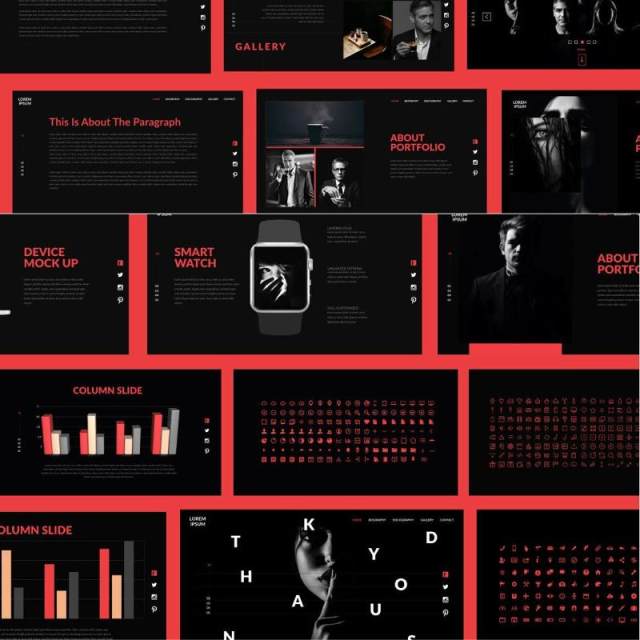 黑色商务PPT模板版式排版Black - Powerpoint Template 黑色商务PPT模板版式排版Black - Powerpoint Template