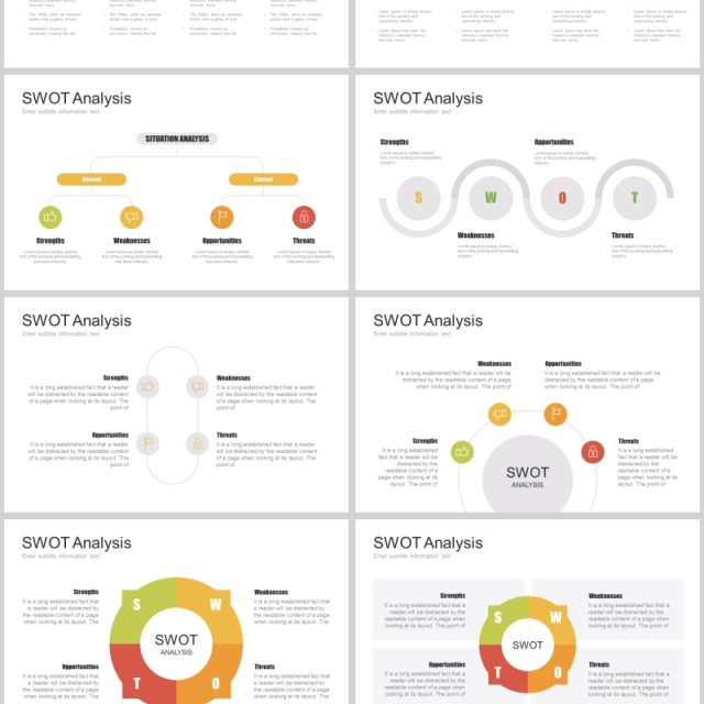 7套色系SWOT分析PPT模板信息图表元素swot analysis powerpoint 7套色系SWOT分析PPT模板信息图表元素swot analysis powerpoint