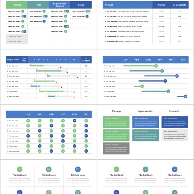 项目进度状态PPT信息图表素材project status powerpoint