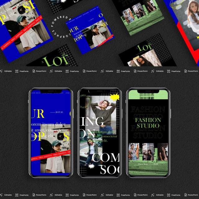 深蓝色手机竖版社交媒体杂志PPT版式模板不含照片Social Media PowerPoint Template 深蓝色手机竖版社交媒体杂志PPT版式模板不含照片Social Media PowerPoint Template