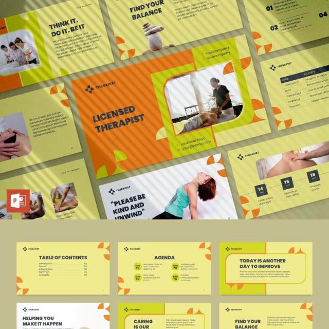 理疗师按摩师宣传介绍PPT版式模板Therapist PowerPoint Presentation Template 理疗师按摩师宣传介绍PPT版式模板Therapist PowerPoint Presentation Template