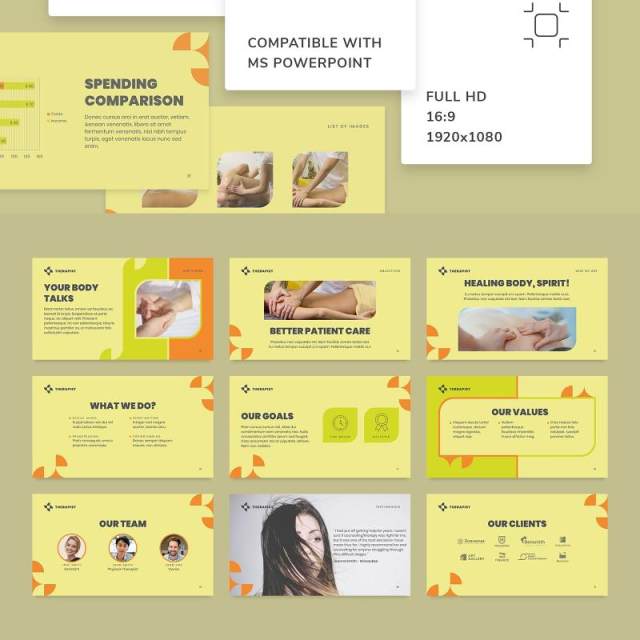 理疗师按摩师宣传介绍PPT版式模板Therapist PowerPoint Presentation Template