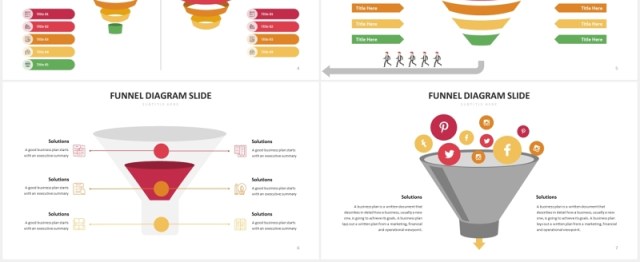 红色销售漏斗图数据分析PPT图表素材Funnel Slides V2 Powerpoint Template