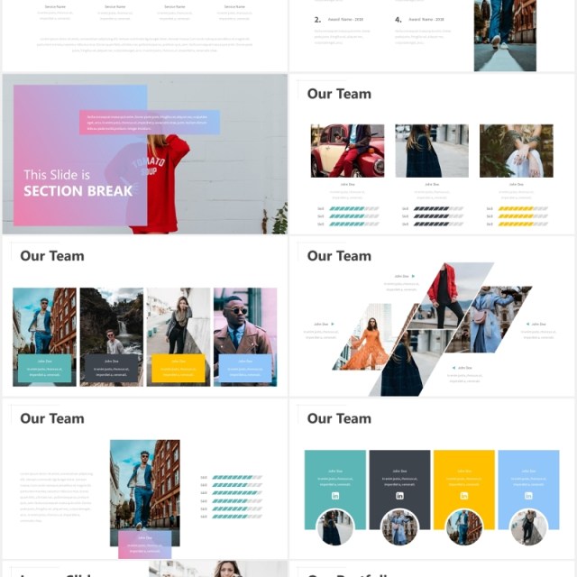 多彩国外图片排版PPT模板powerpoint template 多彩国外图片排版PPT模板powerpoint template