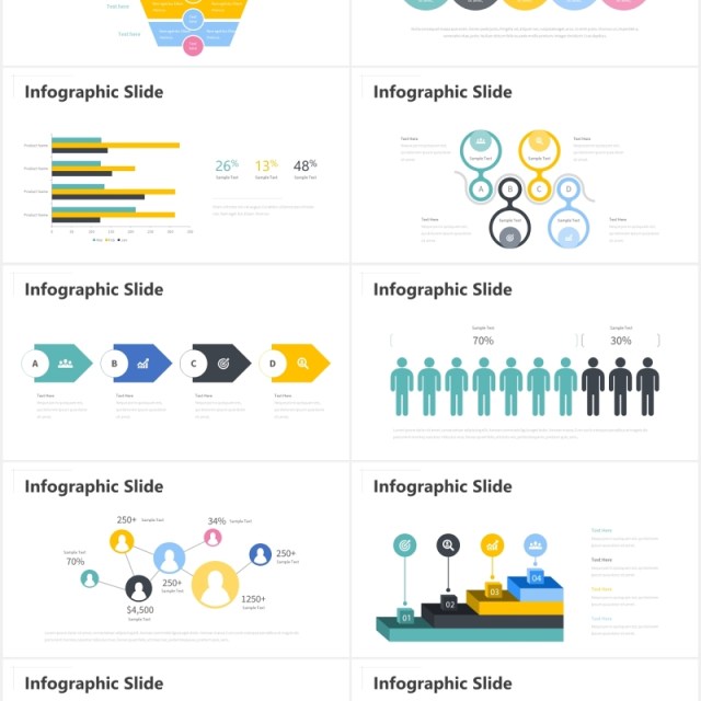 多彩国外图片排版PPT模板powerpoint template