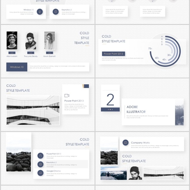 简约冷淡风商务通用PPT模板cold style template 简约冷淡风商务通用PPT模板cold style template