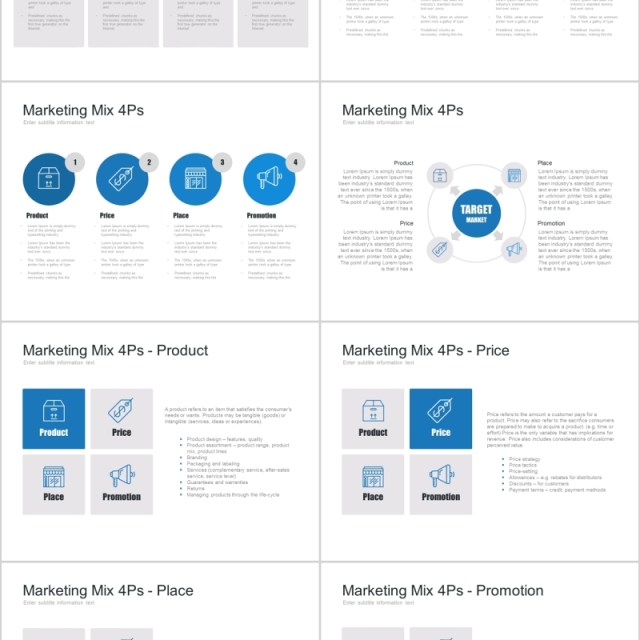7套色系营销组合PPT信息图表模板marketing mix powerpoint template 7套色系营销组合PPT信息图表模板marketing mix powerpoint template