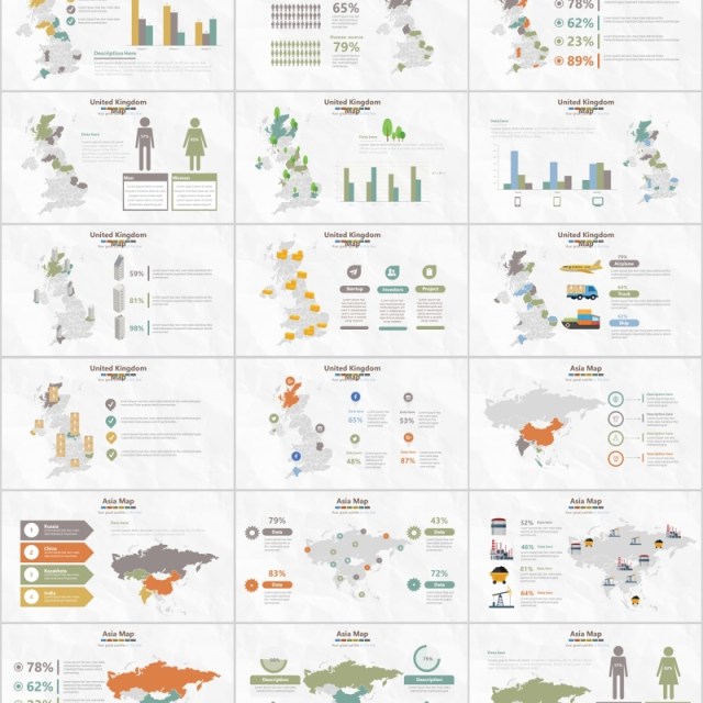 世界地图PPT模板数据信息可视化分析元素插画素材World Map Presentation 世界地图PPT模板数据信息可视化分析元素插画素材World Map Presentation