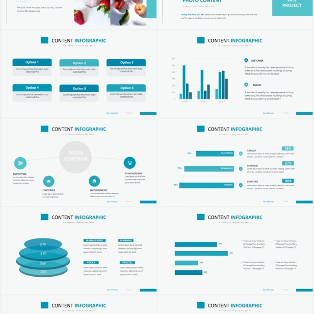 蓝色国外公司通用PPT模板Robran - Powerpoint Template