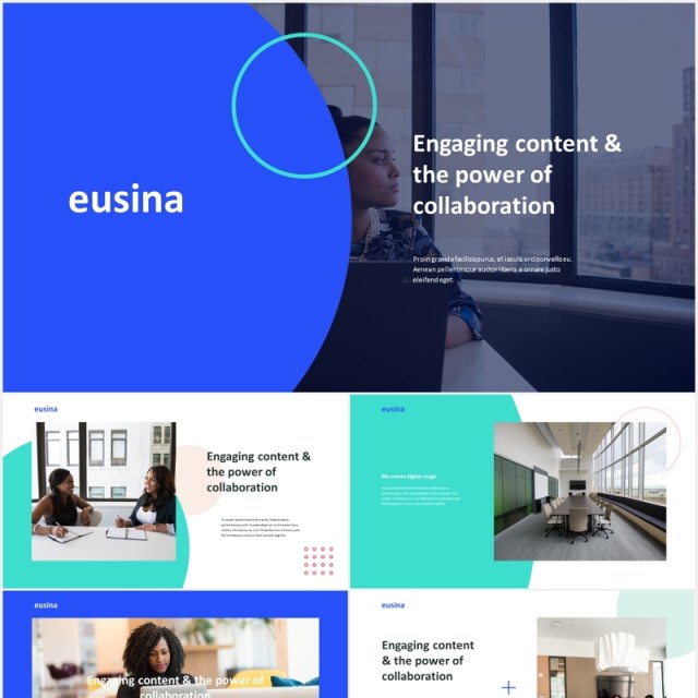 商务公司宣传介绍PPT模板eusin corporate theme powerpoint template