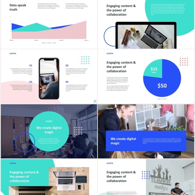 商务公司宣传介绍PPT模板eusin corporate theme powerpoint template