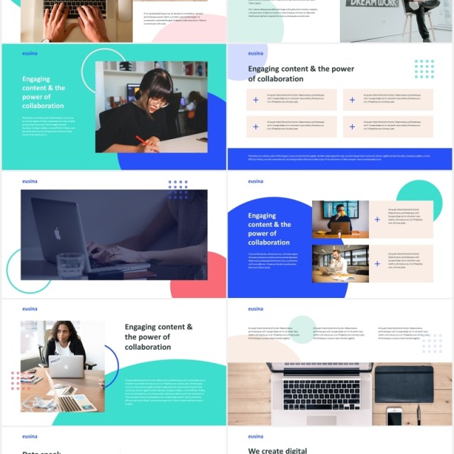 商务公司宣传介绍PPT模板eusin corporate theme powerpoint template