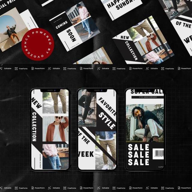 欧美时尚手机竖版社交媒体杂志PPT版式模板Social Media PowerPoint Template 欧美时尚手机竖版社交媒体杂志PPT版式模板Social Media PowerPoint Template