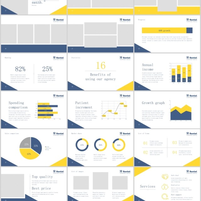 公寓租赁PPT版式模板Apartment Rental PowerPoint Presentation Template