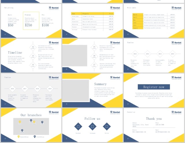 公寓租赁PPT版式模板Apartment Rental PowerPoint Presentation Template