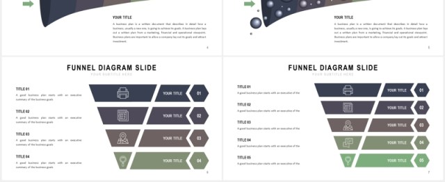 销售漏斗图数据分析PPT图表素材Funnel Slides V5 Powerpoint Template