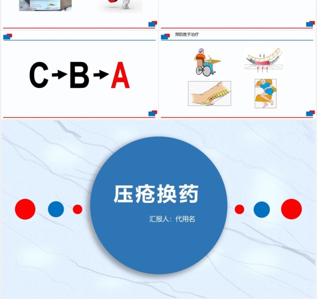 简洁压疮换药护理PPT模板