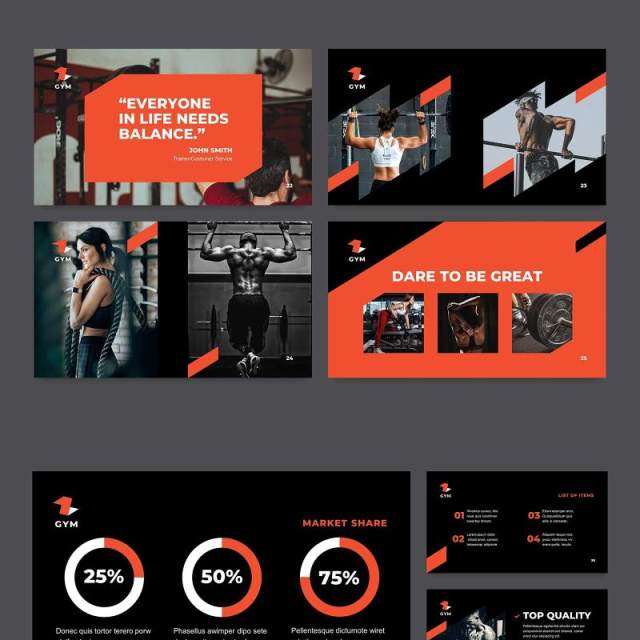 黑色健身房宣传介绍PPT模板不含照片Gym PowerPoint Presentation Template 黑色健身房宣传介绍PPT模板不含照片Gym PowerPoint Presentation Template
