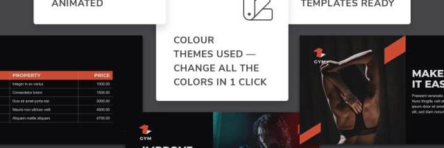 黑色健身房宣传介绍PPT模板不含照片Gym PowerPoint Presentation Template 黑色健身房宣传介绍PPT模板不含照片Gym PowerPoint Presentation Template
