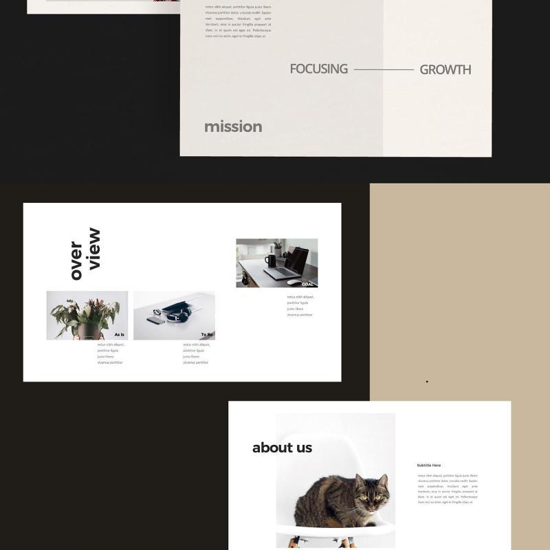 创意简洁公司业务宣传PPT模板不含照片ESTES Powerpoint Business Minimal Corporate