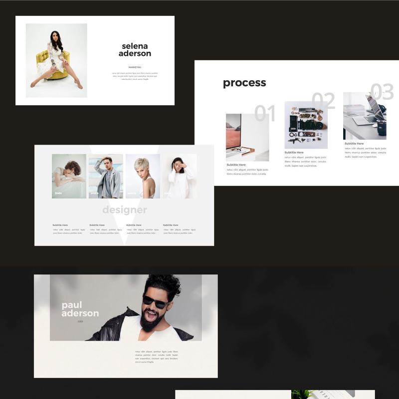 创意简洁公司业务宣传PPT模板不含照片ESTES Powerpoint Business Minimal Corporate