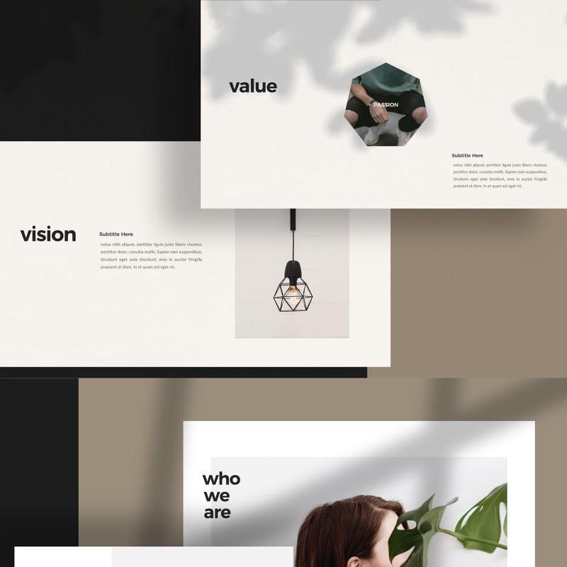 创意简洁公司业务宣传PPT模板不含照片ESTES Powerpoint Business Minimal Corporate