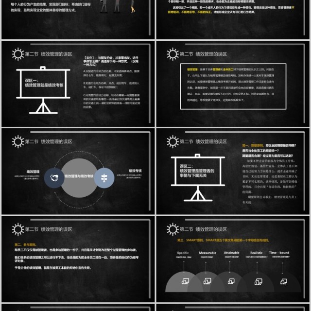 黑色公司绩效管理培训PPT模板