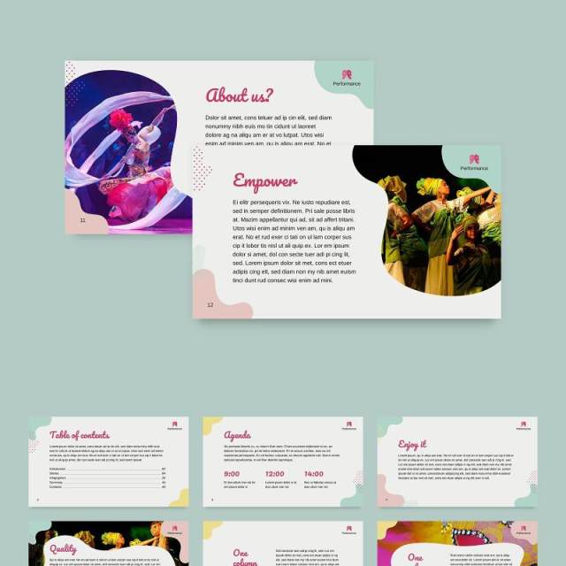 戏剧院剧场PPT模板不含照片Theater PowerPoint Presentation Template