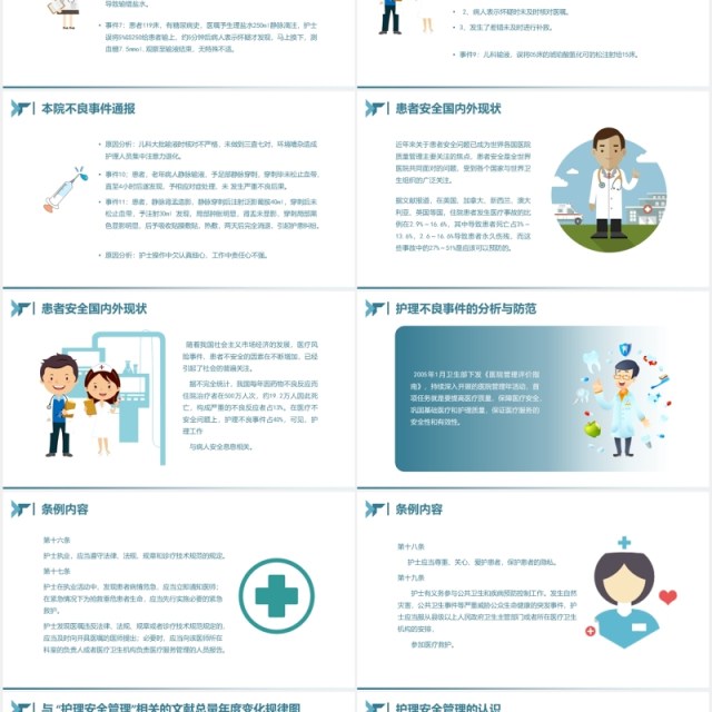 简洁护理不良事件的分析与防范医院医疗PPT模板 简洁护理不良事件的分析与防范医院医疗PPT模板