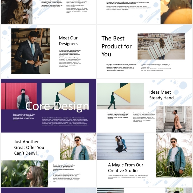 创意公司宣传介绍PPT模板melvia creative portfolio powerpoint template