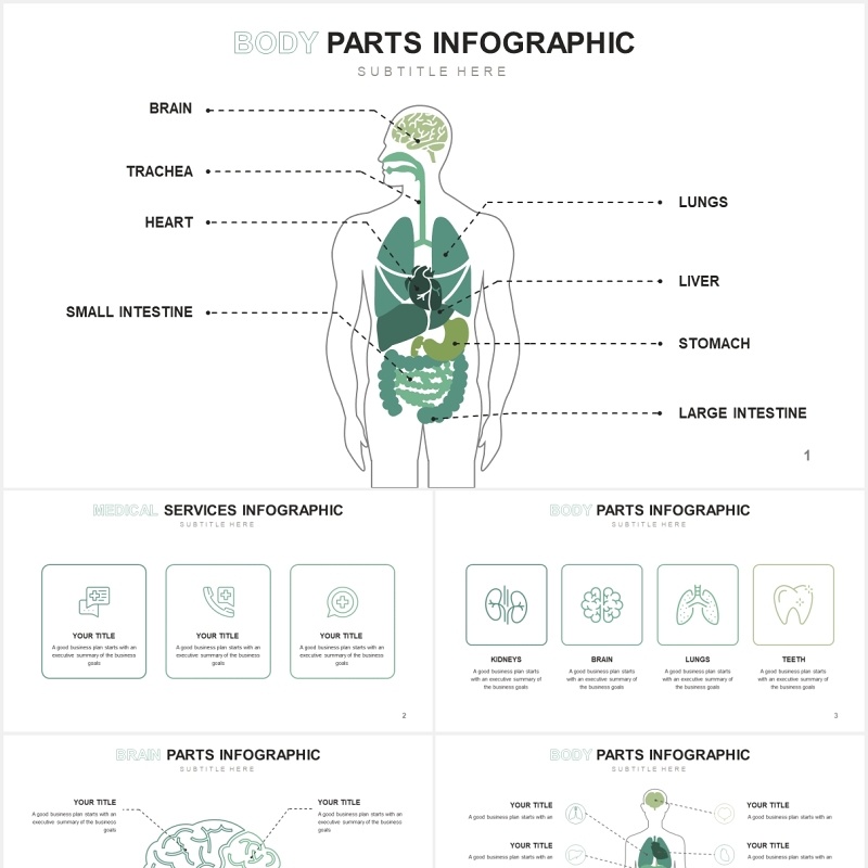 医疗医院信息图表PPT素材Healthcare Slides V3 Powerpoint Template