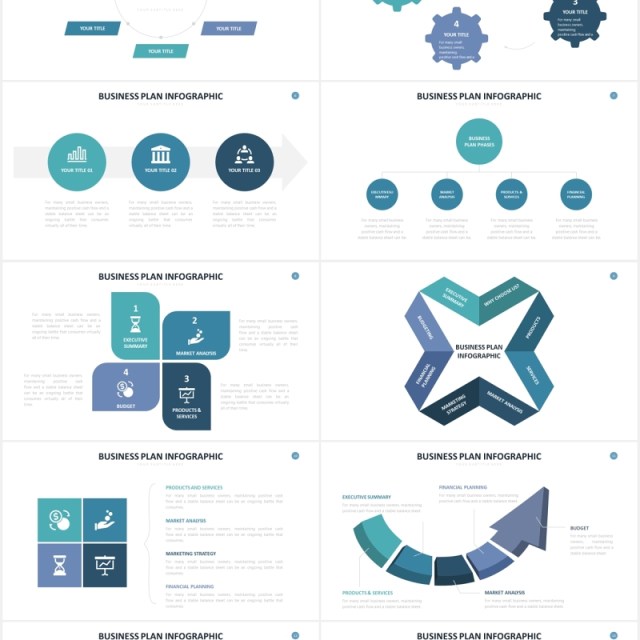 商业项目计划信息图表PPT素材Business Plan Infographics Powerpoint Template