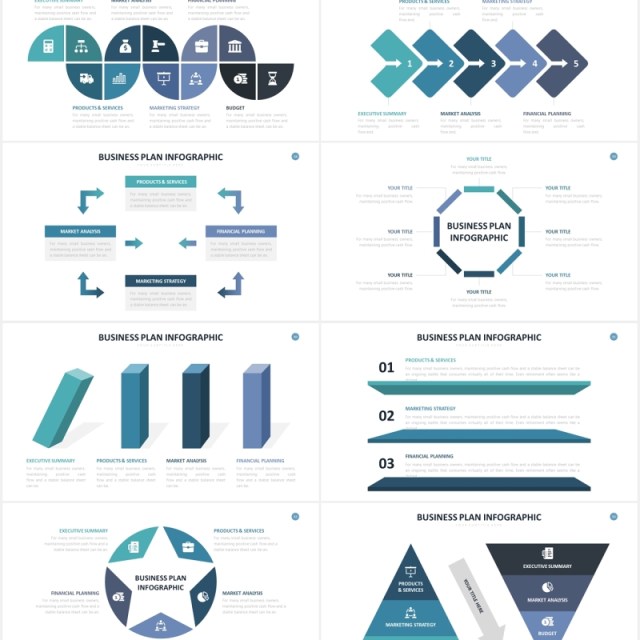 商业项目计划信息图表PPT素材Business Plan Infographics Powerpoint Template