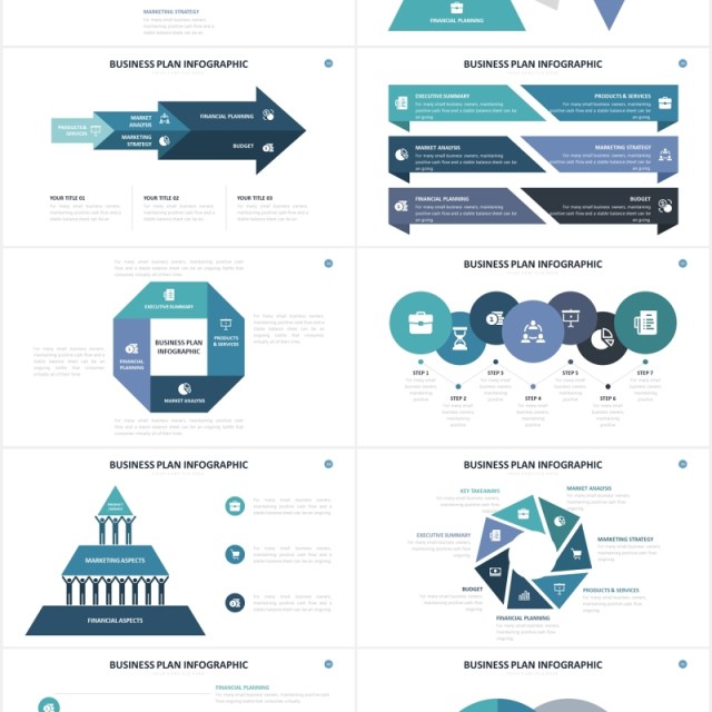 商业项目计划信息图表PPT素材Business Plan Infographics Powerpoint Template