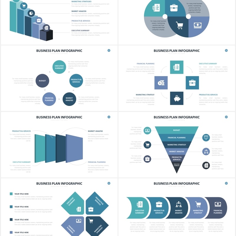 商业项目计划信息图表PPT素材Business Plan Infographics Powerpoint Template